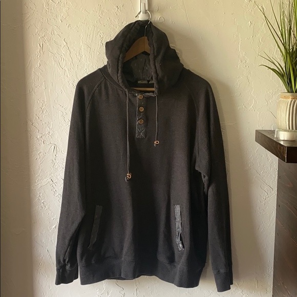 Quarter Button Hoodie, Size Medium - Picture 1 of 4